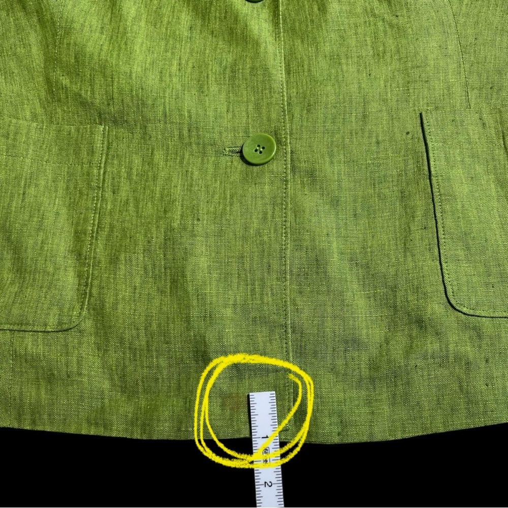 Style & Co 2pc Linen Pant Suit Set Green Blazer Pants 24W Plus - Picture 14 of 14